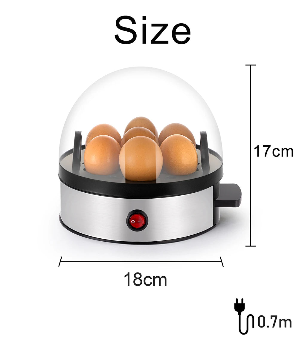 Velmora Living electric egg boiler steamer with multifunctional cooker, showcasing the compact design and stainless steel steaming tray.
