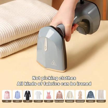 Velmora Living foldable garment steamer with fast-heat iron for quick and efficient fabric steaming, shown in a compact design.