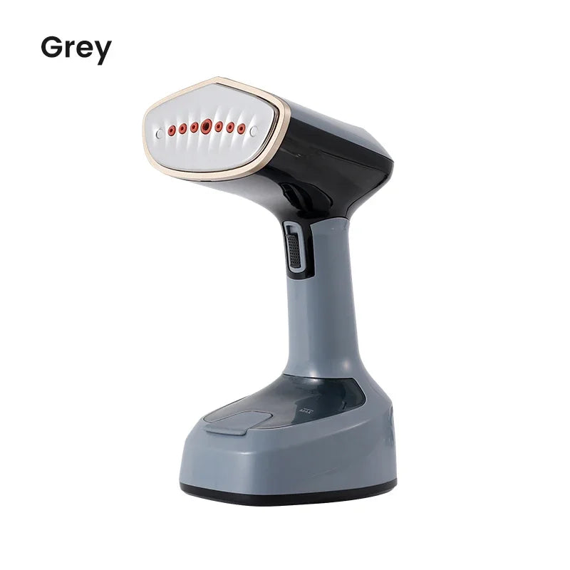 Velmora Living foldable garment steamer with fast-heat iron, compact design, and handheld fabric steaming for quick wrinkle removal.