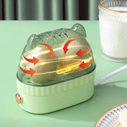 Electric egg boiler machine by Velmora Living, showing a compact device for easy hard boiled egg preparation.