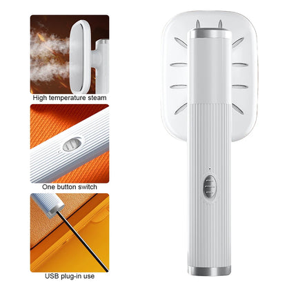 Velmora Living handheld iron steamer with 360° rotation, dry and wet steam options for quick, efficient garment steaming.