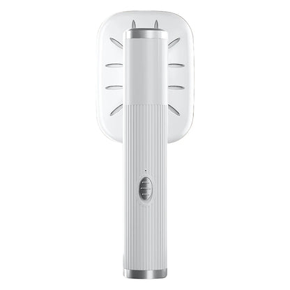 Velmora Living handheld iron steamer with 360° rotating head, displaying dry and wet steam options for versatile garment steaming.