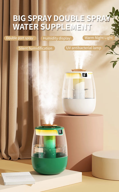 Velmora Living large capacity air humidifier with sleek white design and adjustable control for optimal room humidity.