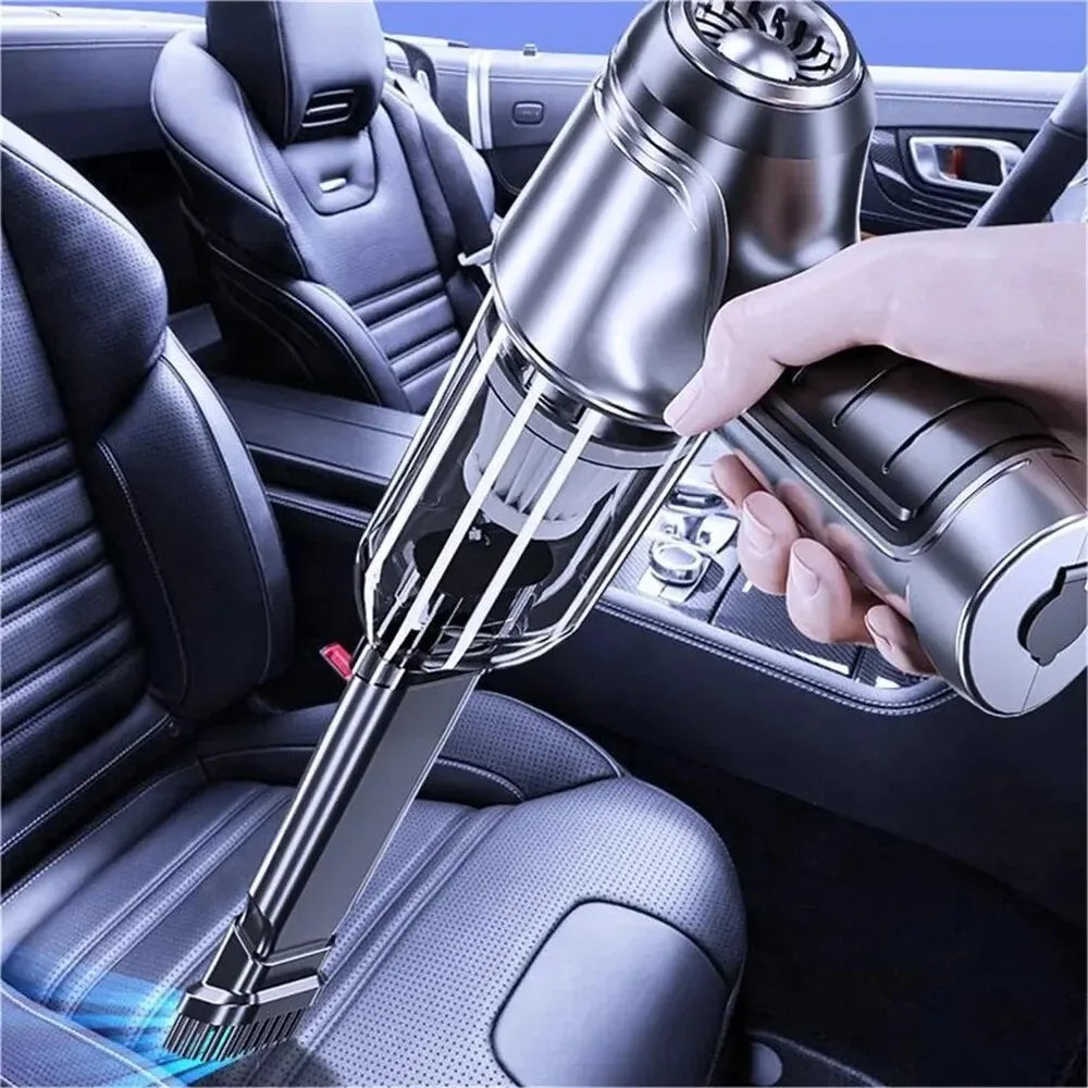 Velmora Living car vacuum cleaner with strong suction for effective cleaning of vehicle interiors and carpets.