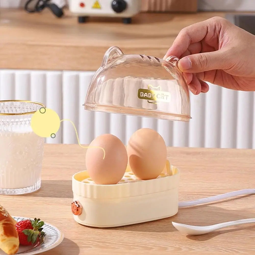 Electric egg boiler machine by Velmora Living for easy hard-boiled eggs, featuring a compact design and user-friendly controls.