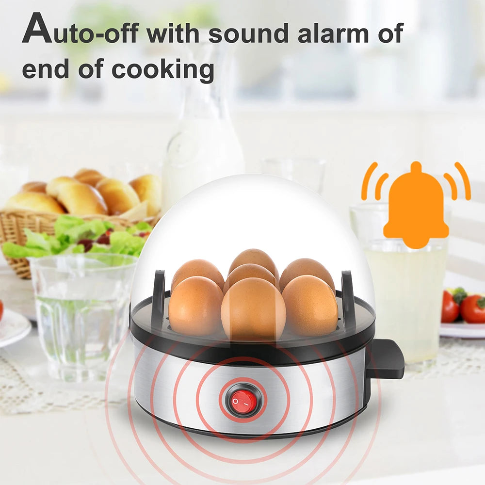 Velmora Living electric egg boiler and steamer featuring a multifunctional cooker with digital controls and stainless steel design.