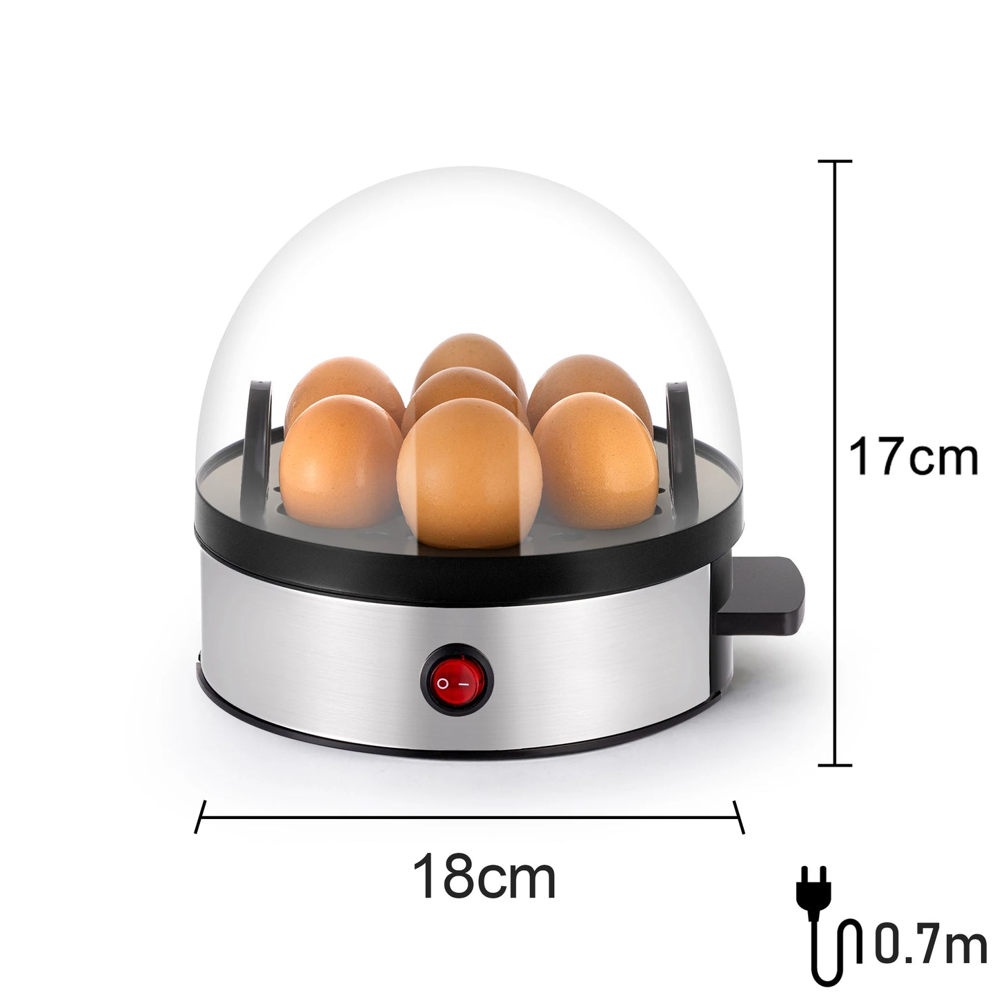 Velmora Living electric egg boiler and steamer cooker with multiple functions, compact design, and easy-to-use control panel.