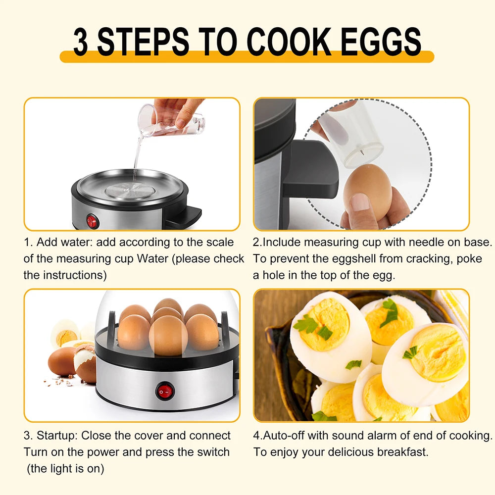 Velmora Living electric egg boiler and steamer, multifunctional cooker with stainless steel design and digital controls.