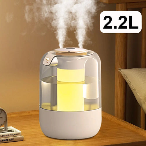 Velmora Living large capacity air humidifier with sleek white design and adjustable mist output for home humidification.