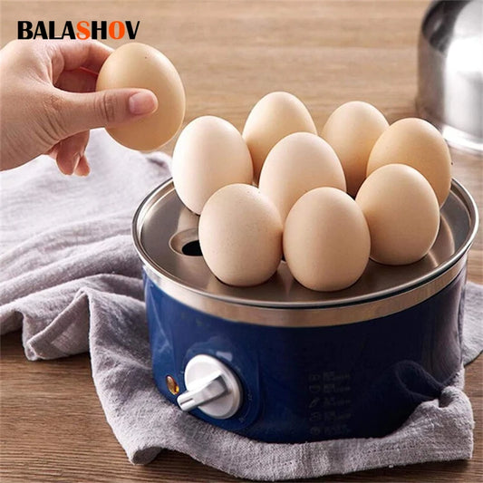 Velmora Living electric double-layer egg boiler with compartments for steaming and boiling eggs
