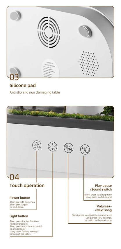 Velmora Living humidifier essential oils diffuser with raindrop design, showcasing a sleek appliance with mist and aroma features.