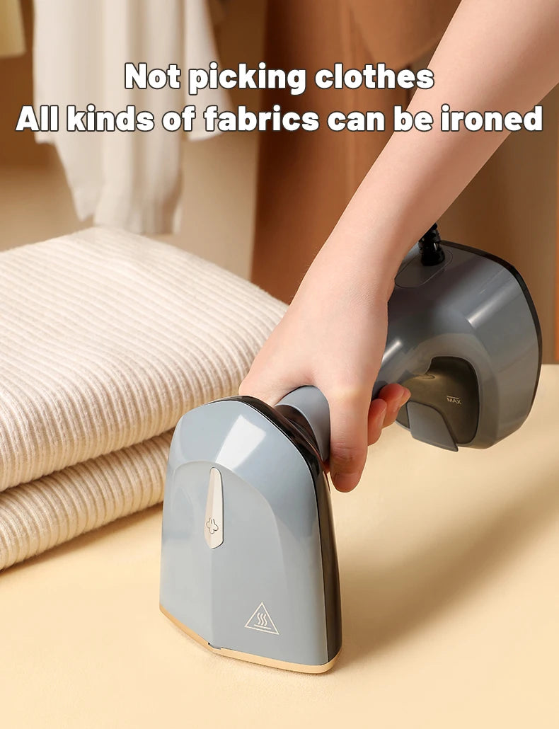 Velmora Living foldable ironing machine and fast-heat garment steamer with a compact design and water reservoir for easy clothes steaming